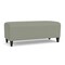 Lesro Siena Lounge Reception Loveseat Bench, Black, OH Eucalyptus Upholstery SN6001 - alternate 1